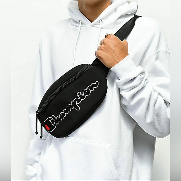 CHAMPION Oversized Fanny Pack Embroidered Crossbody Waist Bag - Picture 4 of 16